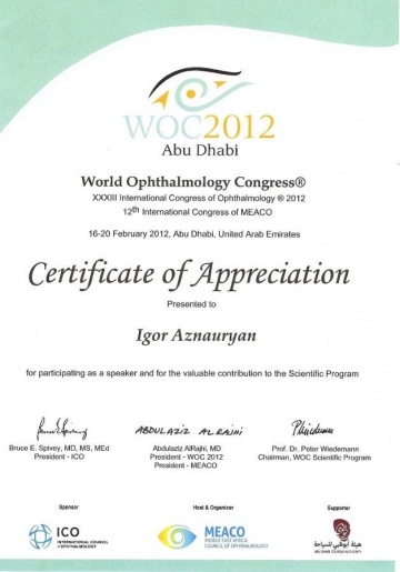 WOC. 2012. Азнаурян И.Э.